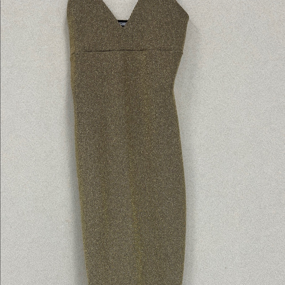 Elegant Olive Green Strapless Dress